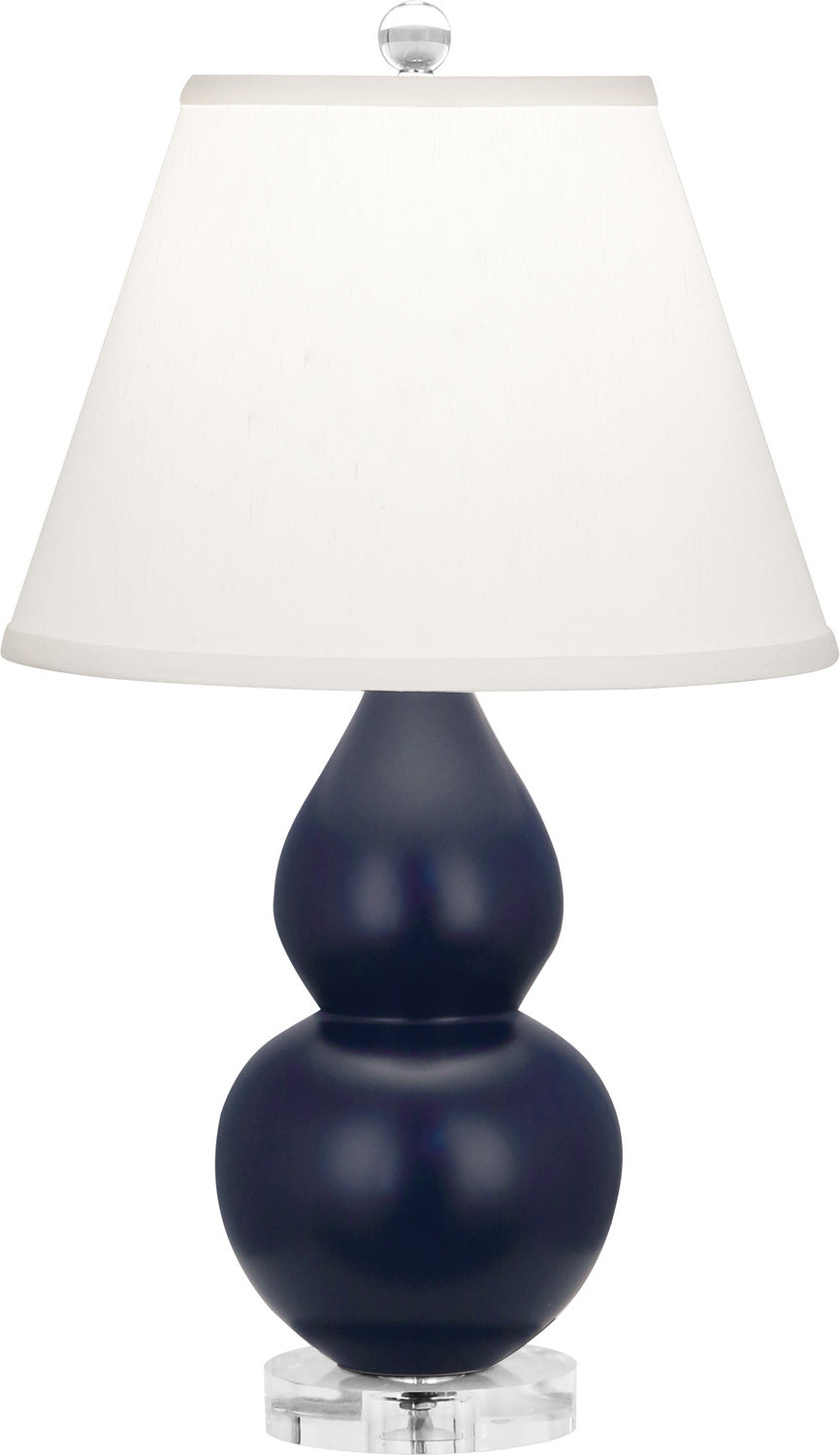 Robert Abbey - MMB53 - One Light Accent Lamp - Small Double Gourd - Matte Midnight Blue Glazed Ceramic w/Lucite Base