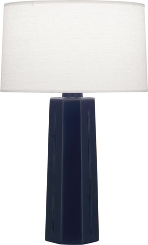 Robert Abbey - MMB60 - One Light Table Lamp - Mason - Matte Midnight Blue Glazed Ceramic