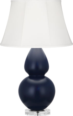 Robert Abbey - MMB61 - One Light Table Lamp - Double Gourd - Matte Midnight Blue Glazed Ceramic w/Lucite Base