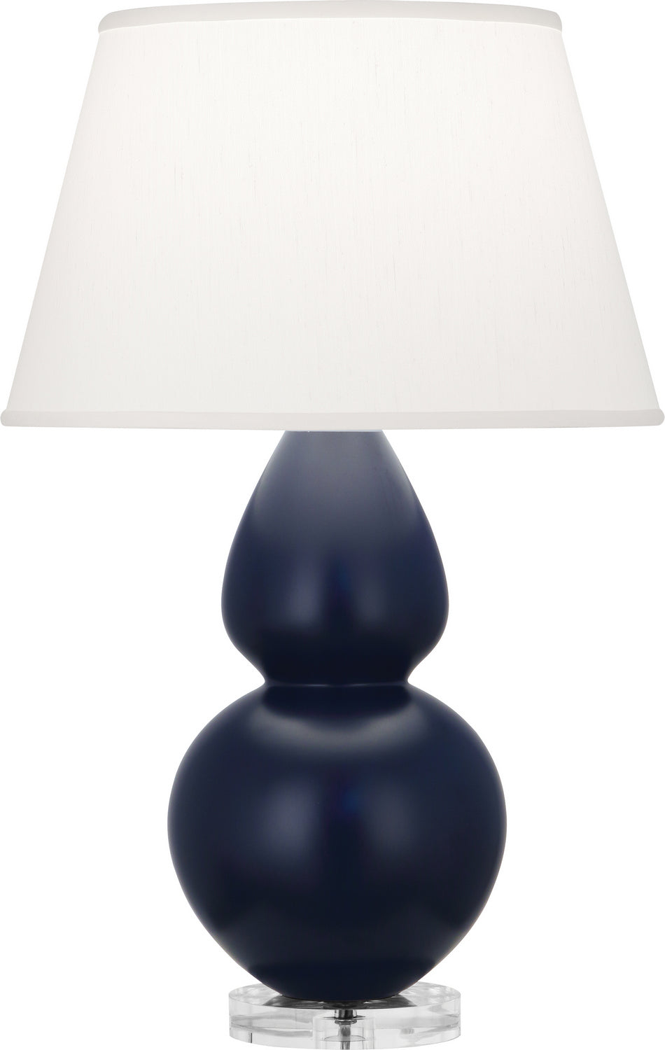 Robert Abbey - MMB62 - One Light Table Lamp - Double Gourd - Matte Midnight Blue Glazed Ceramic w/Lucite Base