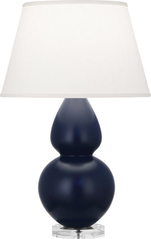 Robert Abbey - MMB62 - One Light Table Lamp - Double Gourd - Matte Midnight Blue Glazed Ceramic w/Lucite Base