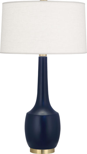 Robert Abbey - MMB70 - One Light Table Lamp - Delilah - Matte Midnight Blue Glazed Ceramic