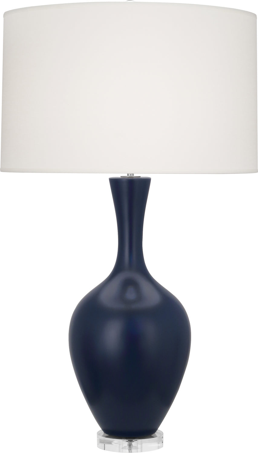 Robert Abbey - MMB80 - One Light Table Lamp - Audrey - Matte Midnight Blue Glazed Ceramic