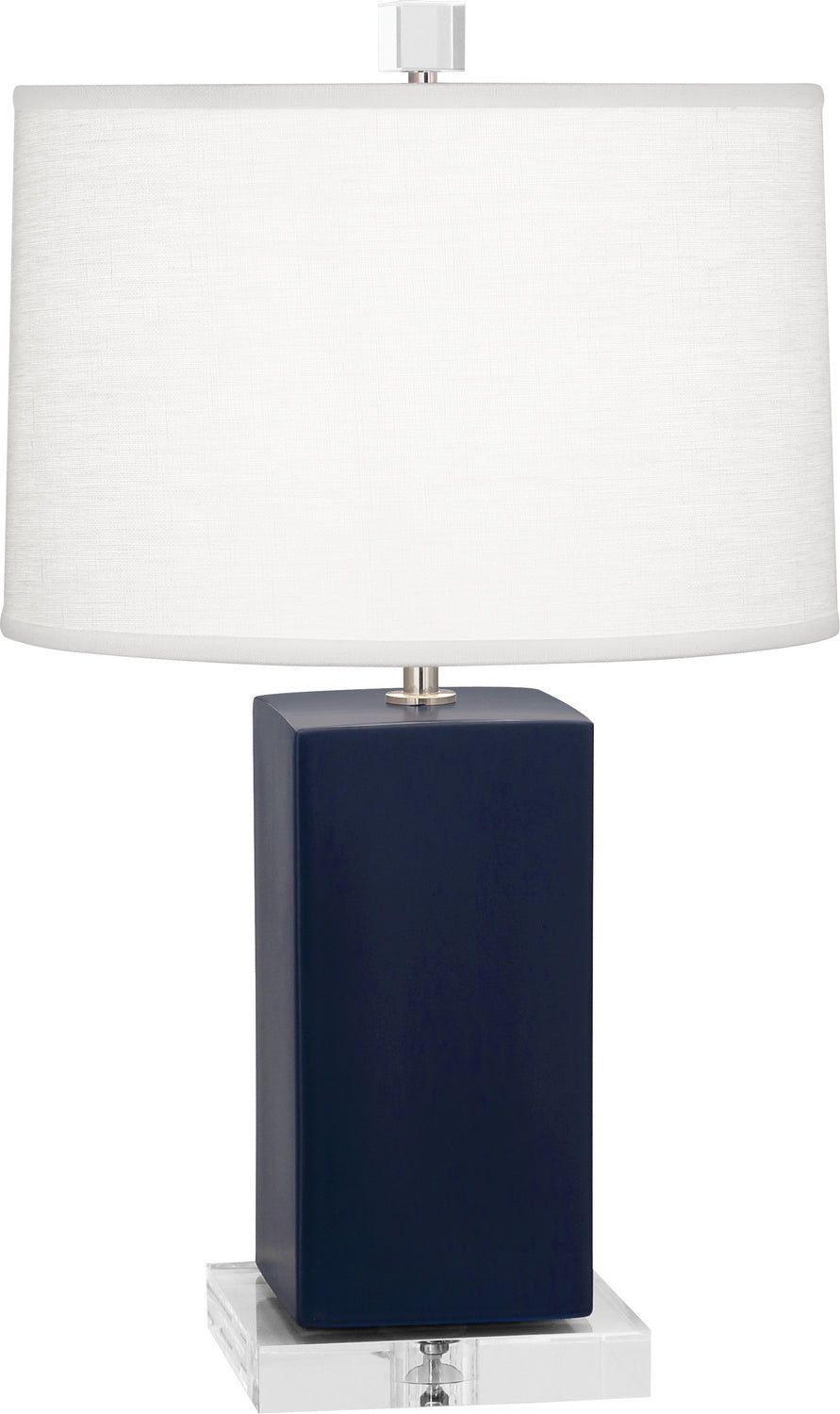 Robert Abbey - MMB90 - One Light Accent Lamp - Small Harvey - Matte Midnight Blue Glazed Ceramic