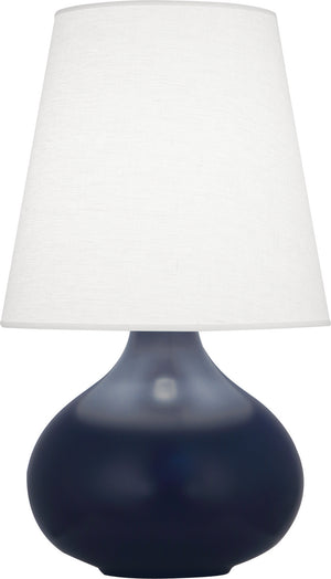 Robert Abbey - MMB93 - One Light Accent Lamp - June - Matte Midnight Blue Glazed Ceramic