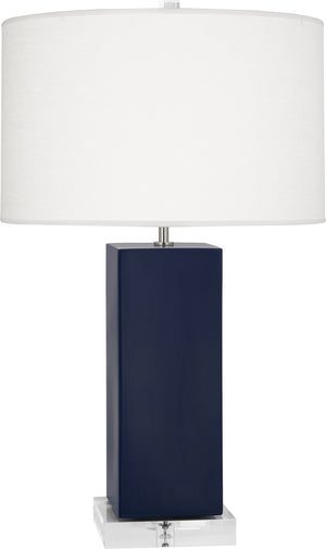 Robert Abbey - MMB95 - One Light Table Lamp - Harvey - Matte Midnight Blue Glazed Ceramic