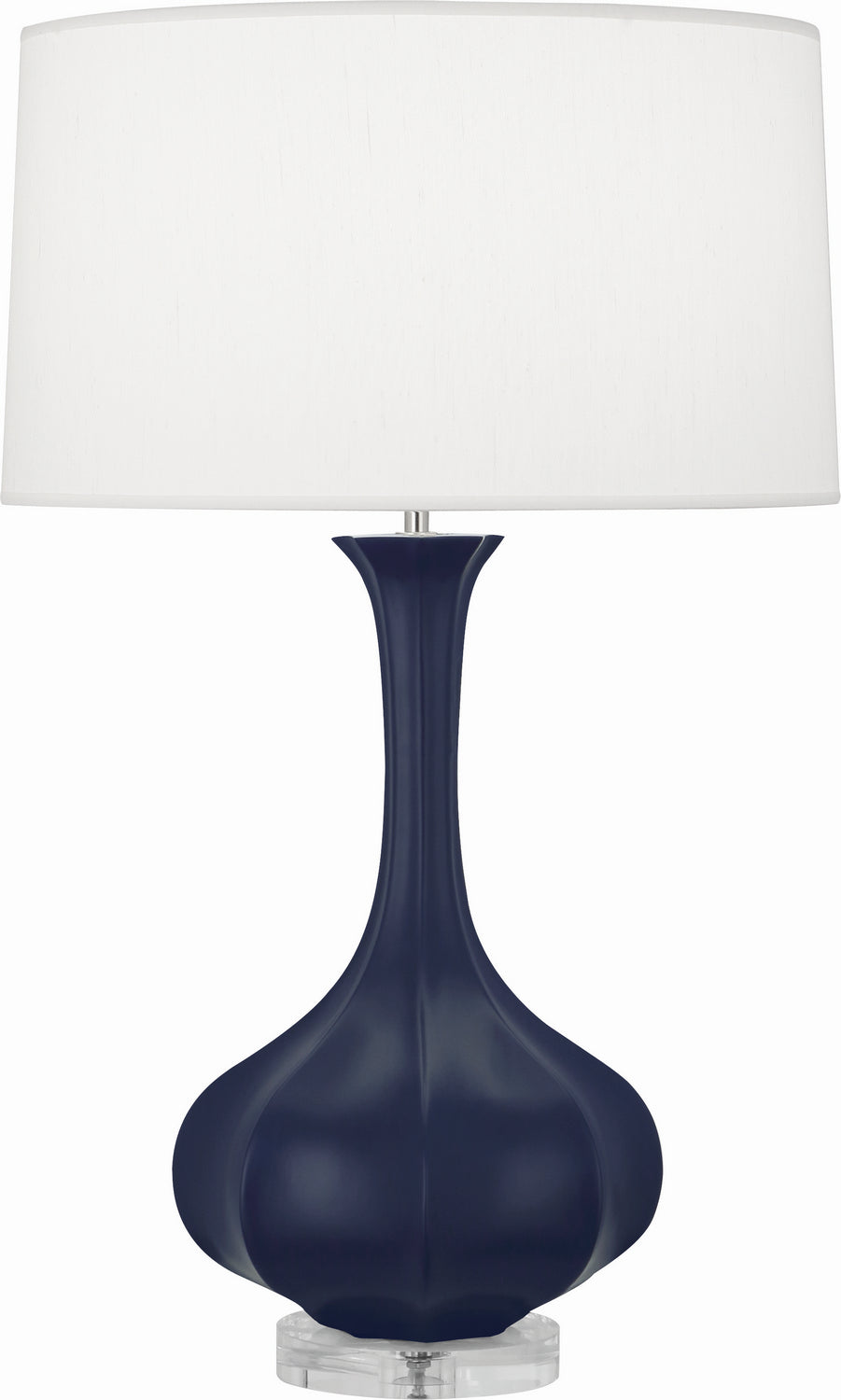 Robert Abbey - MMB96 - One Light Table Lamp - Pike - Matte Midnight Blue Glazed Ceramic Lucite Base