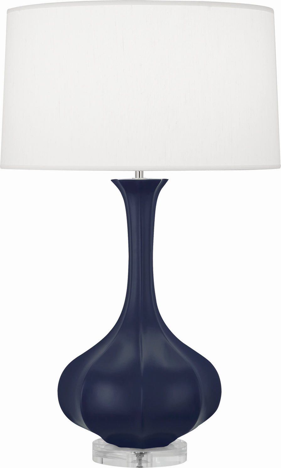 Robert Abbey - MMB96 - One Light Table Lamp - Pike - Matte Midnight Blue Glazed Ceramic Lucite