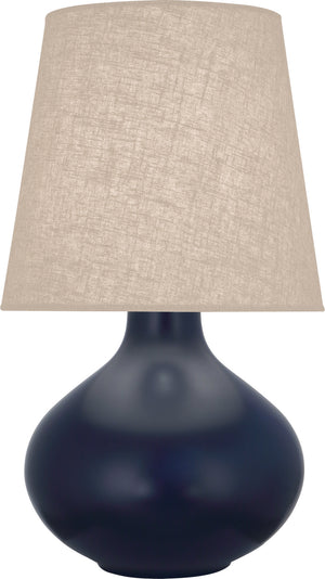 Robert Abbey - MMB98 - One Light Table Lamp - June - Matte Midnight Blue Glazed Ceramic