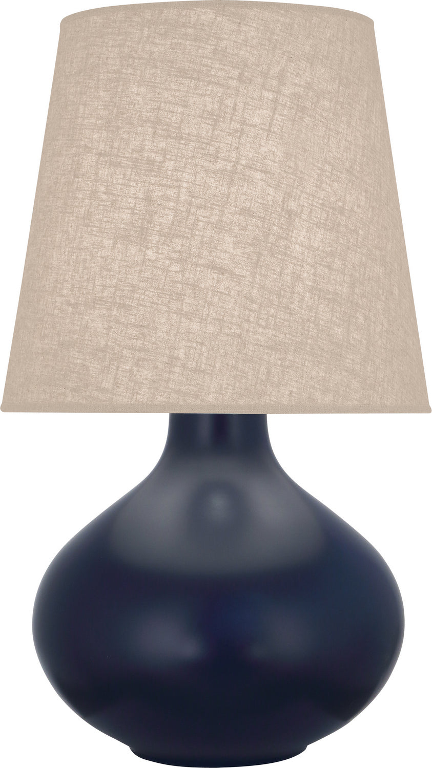 Robert Abbey - MMB98 - One Light Table Lamp - June - Matte Midnight Blue Glazed Ceramic