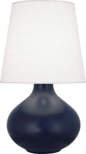 Robert Abbey - MMB99 - One Light Table Lamp - June - Matte Midnight Blue Glazed Ceramic