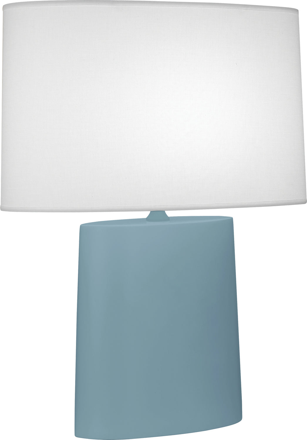 Robert Abbey - MOB03 - One Light Table Lamp - Victor - Matte Steel Blue Glazed Ceramic