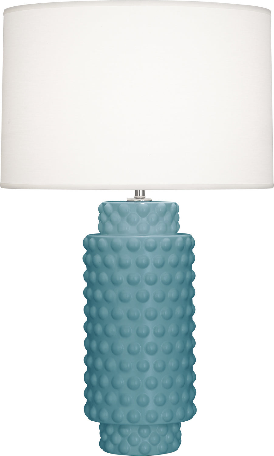 Robert Abbey - MOB08 - One Light Table Lamp - Dolly - Matte Steel Blue Glazed Textured Ceramic