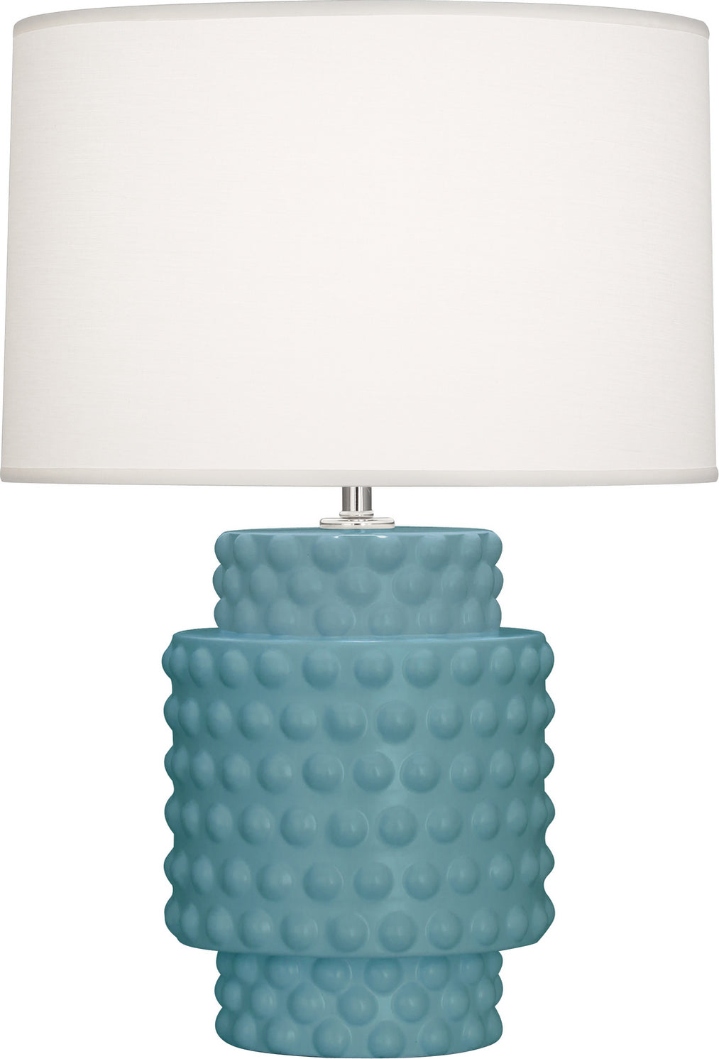 Robert Abbey - MOB09 - One Light Accent Lamp - Small Dolly - Matte Steel Blue Glazed Textured Ceramic