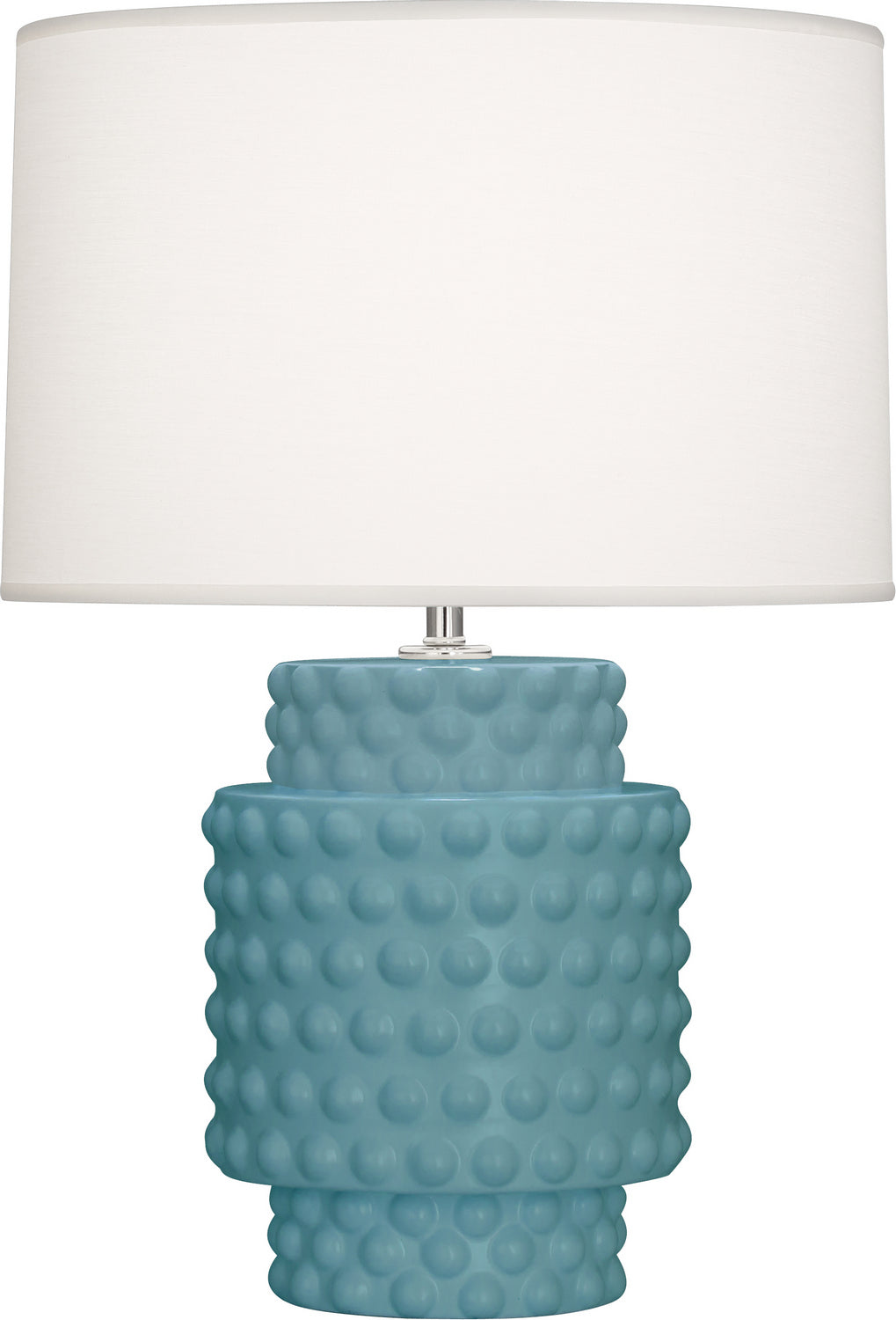 Robert Abbey - MOB09 - One Light Accent Lamp - Dolly - Matte Steel Blue Glazed Textured Ceramic