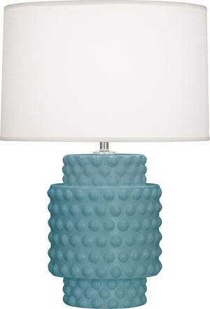 Robert Abbey - MOB09 - One Light Accent Lamp - Dolly - Matte Steel Blue Glazed Textured Ceramic