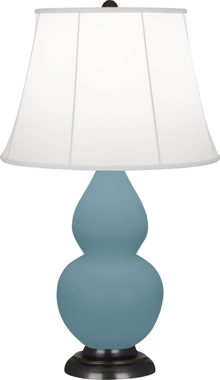 Robert Abbey - MOB11 - One Light Accent Lamp - Small Double Gourd - Matte Steel Blue Glazed Ceramic w/Bronze