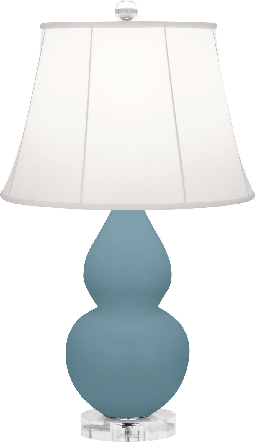 Robert Abbey - MOB13 - One Light Accent Lamp - Small Double Gourd - Matte Steel Blue Glazed Ceramic w/Lucite Base