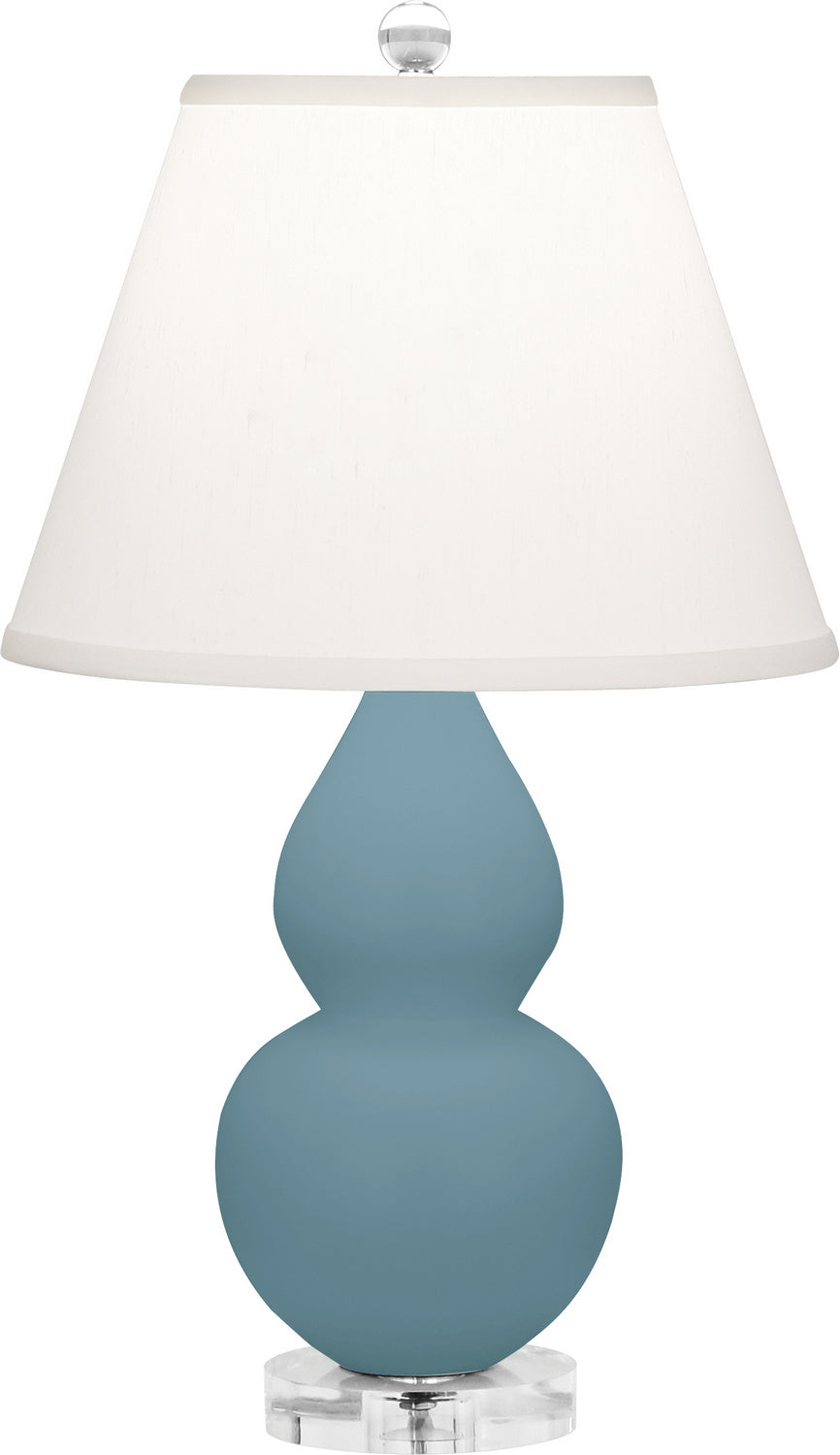 Robert Abbey - MOB53 - One Light Accent Lamp - Small Double Gourd - Matte Steel Blue Glazed Ceramic w/Lucite Base