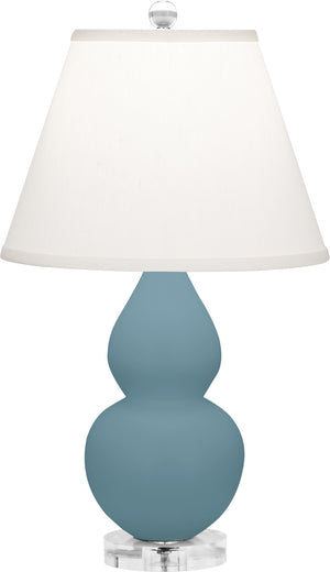 Robert Abbey - MOB53 - One Light Accent Lamp - Small Double Gourd - Matte Steel Blue Glazed Ceramic w/Lucite Base