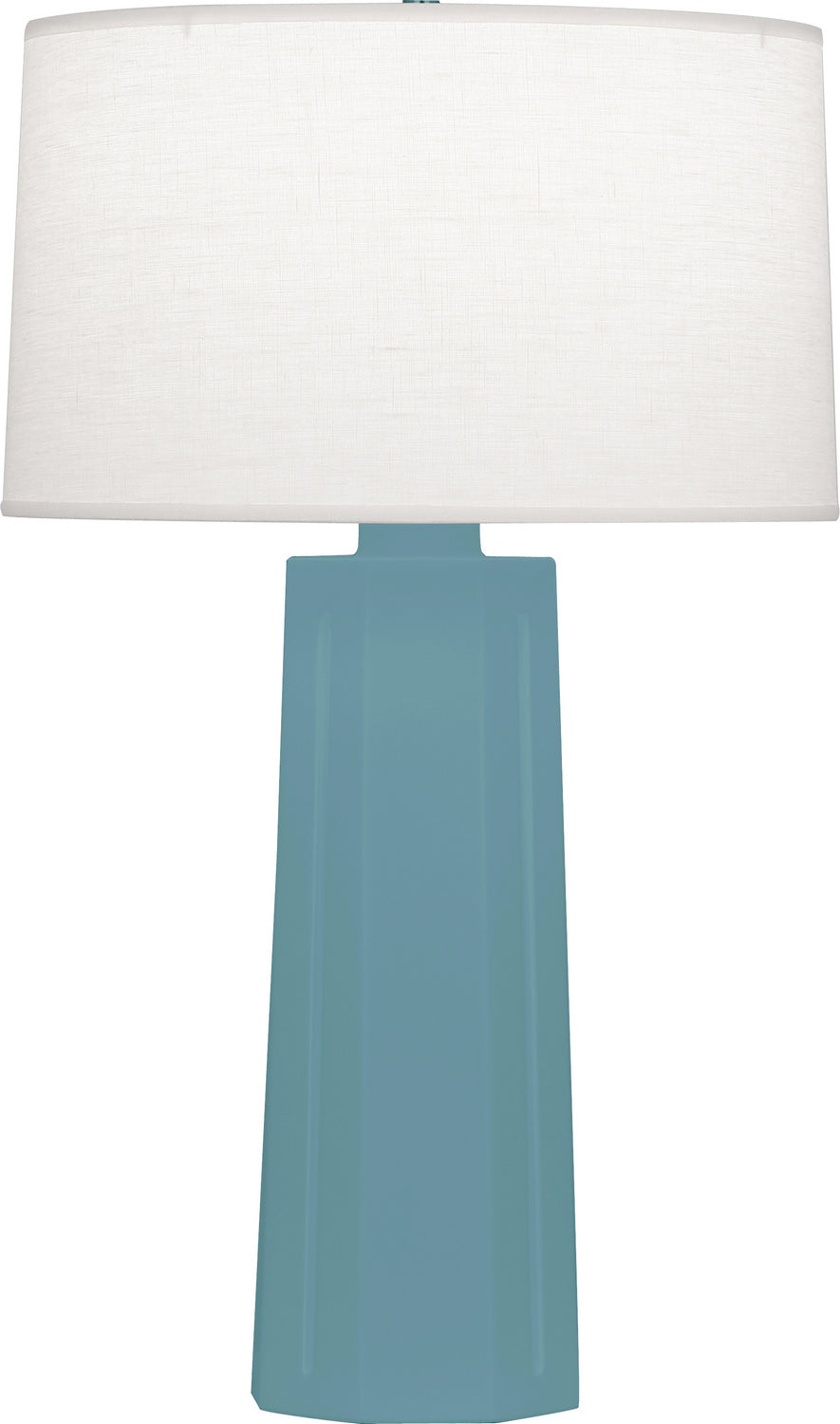 Robert Abbey - MOB60 - One Light Table Lamp - Mason - Matte Steel Blue Glazed Ceramic