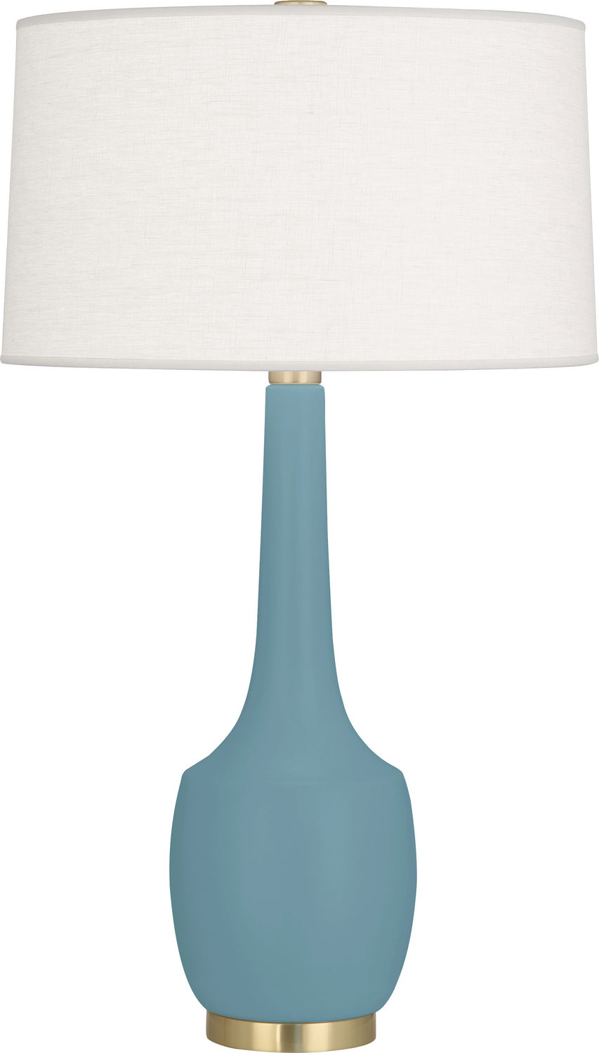 Robert Abbey - MOB70 - One Light Table Lamp - Delilah - Matte Steel Blue Glazed Ceramic