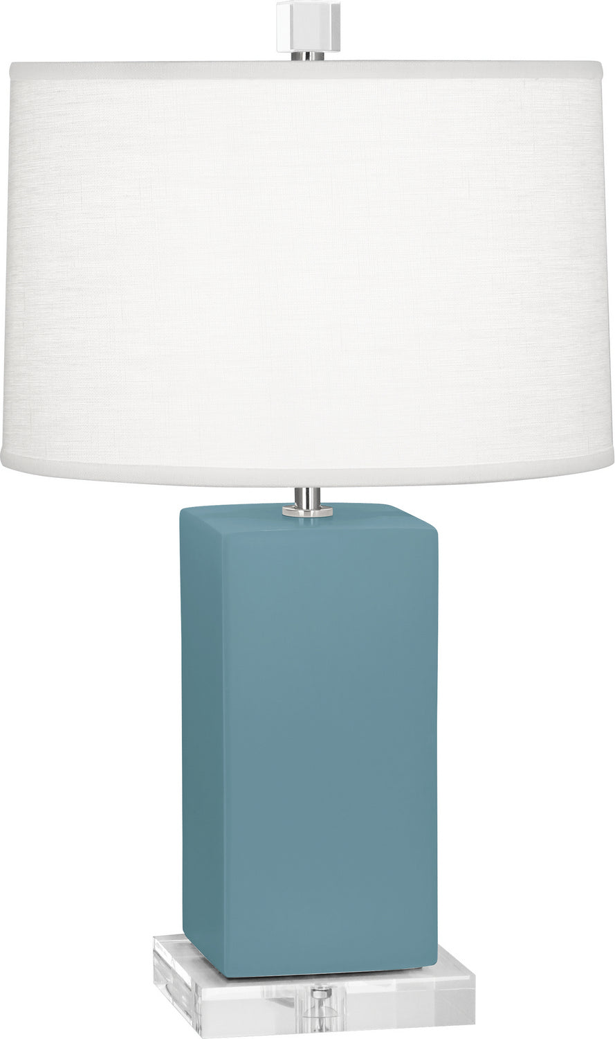 Robert Abbey - MOB90 - One Light Accent Lamp - Small Harvey - Matte Steel Blue Glazed Ceramic