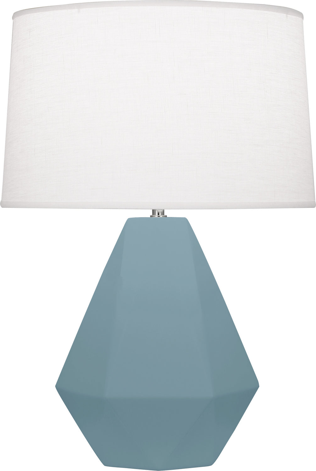 Robert Abbey - MOB97 - One Light Table Lamp - Delta - Matte Steel Blue Glazed Ceramic