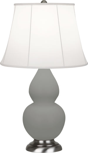 Robert Abbey - MST12 - One Light Accent Lamp - Small Double Gourd - Matte Smoky Taupe Glazed Ceramic w/Antique Silver