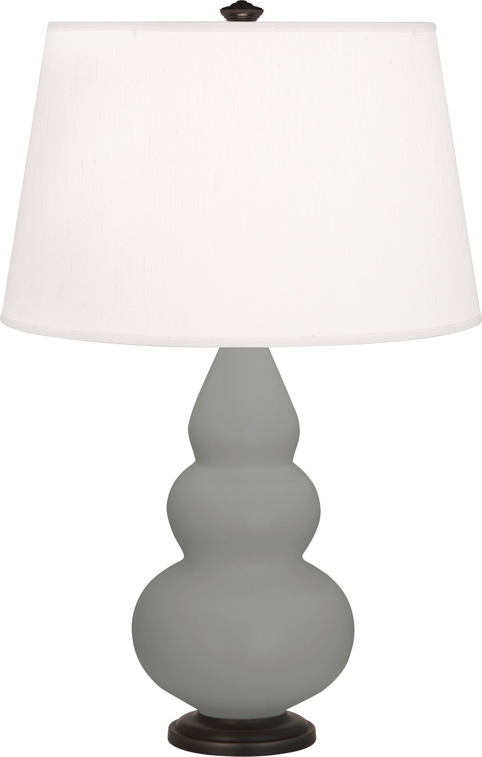 Robert Abbey - MST31 - One Light Accent Lamp - Small Triple Gourd - Matte Smokey Taupe Glazed Ceramic w/Deep Patina Bronze