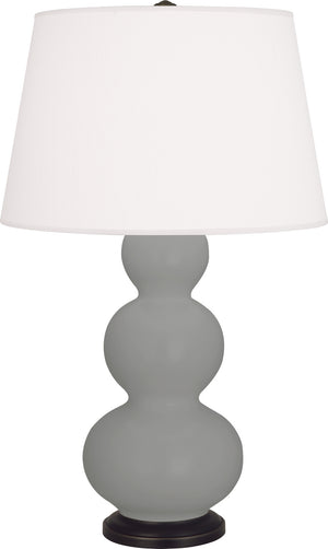 Robert Abbey - MST41 - One Light Table Lamp - Triple Gourd - Matte Smoky Taupe Glazed Ceramic w/Deep Patina Bronze