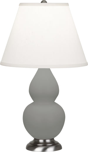 Robert Abbey - MST52 - One Light Accent Lamp - Small Double Gourd - Matte Smokey Taupe Glazed Ceramic w/Antique Silver