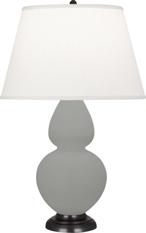 Robert Abbey - MST57 - One Light Table Lamp - Double Gourd - Matte Smoky Taupe Glazed Ceramic w/Deep Patina Bronze