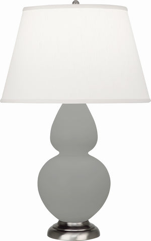 Robert Abbey - MST59 - One Light Table Lamp - Double Gourd - Matte Smoky Taupe Glazed Ceramic w/Antique Silver