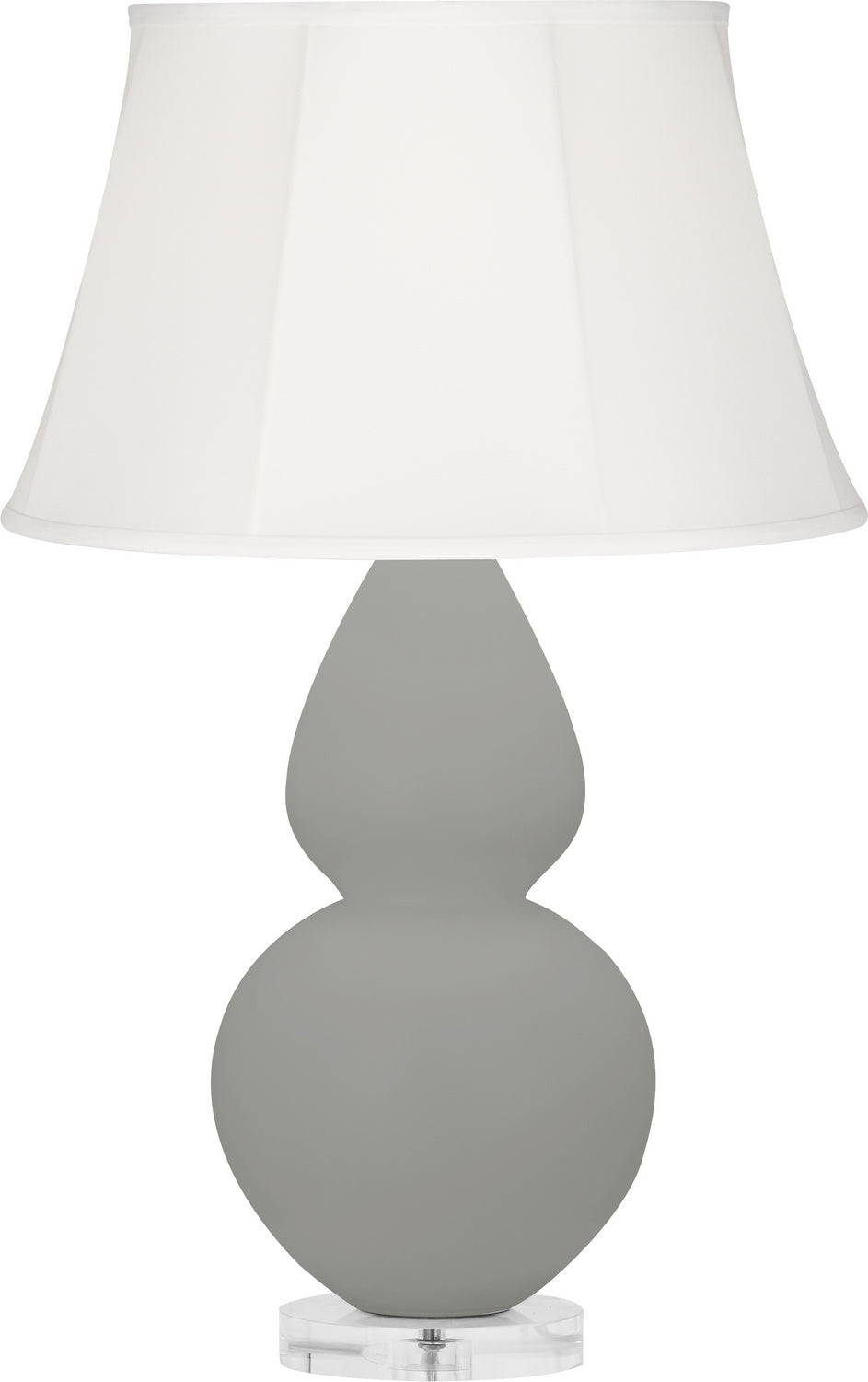 Robert Abbey - MST61 - One Light Table Lamp - Double Gourd - Matte Smoky Taupe Glazed Ceramic w/Lucite Base