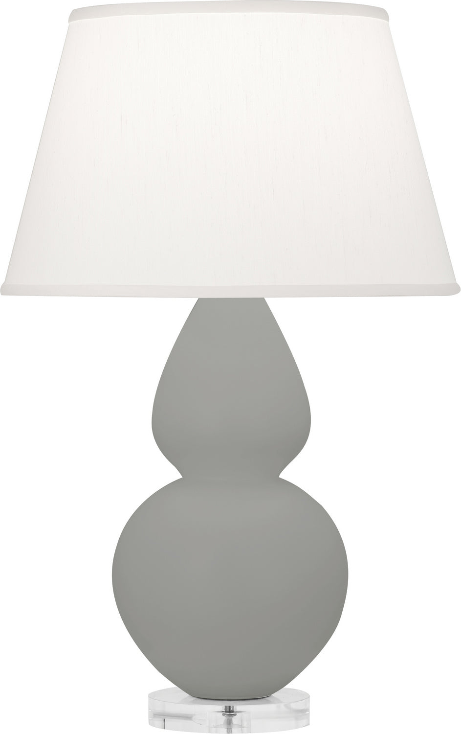 Robert Abbey - MST62 - One Light Table Lamp - Double Gourd - Matte Smokey Taupe Glazed Ceramic w/Lucite Base