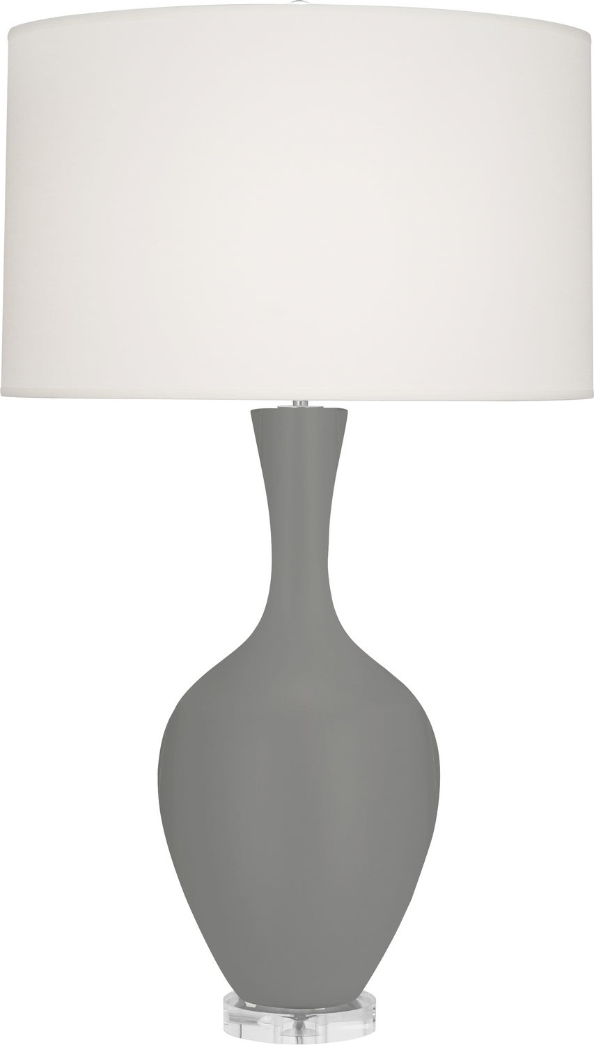 Robert Abbey - MST80 - One Light Table Lamp - Audrey - Matte Smokey Taupe Glazed Ceramic