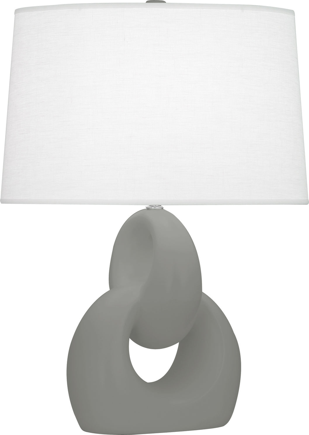 Robert Abbey - MST81 - One Light Table Lamp - Fusion - Matte Smokey Taupe Glazed Ceramic w/Polished Nickel