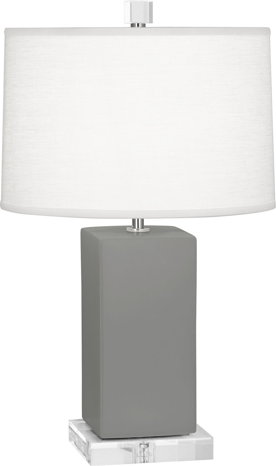 Robert Abbey - MST90 - One Light Accent Lamp - Small Harvey - Matte Smokey Taupe Glazed Ceramic