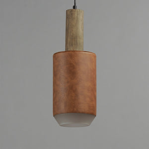 Maxim - 10092WWDTN - LED Pendant - Scout - Weathered Wood / Tan Leather