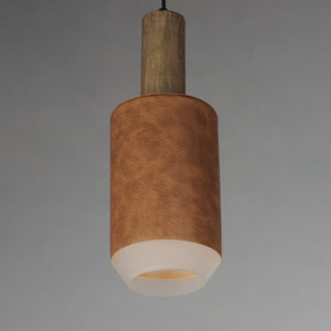 Maxim - 10092WWDTN - LED Pendant - Scout - Weathered Wood / Tan Leather