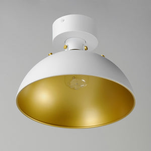 Maxim - 12040WTSBR - One Light Flush Mount - Dawn - White/Satin Brass