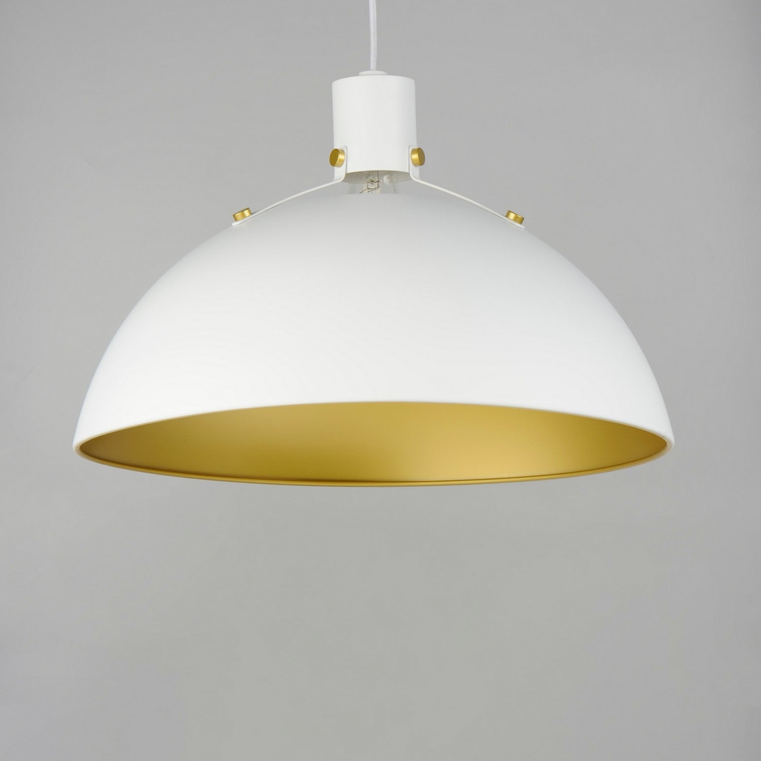 Maxim - 12048WTSBR - One Light Pendant - Dawn - White/Satin Brass