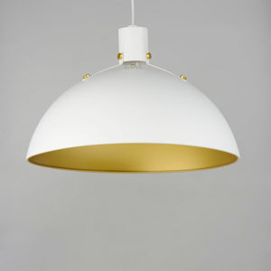 Maxim - 12048WTSBR - One Light Pendant - Dawn - White/Satin Brass