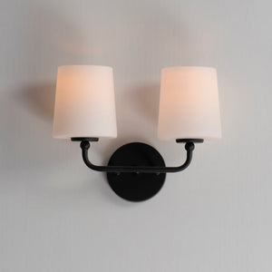 Maxim - 12092SWBK - Two Light Wall Sconce - Bristol - Black