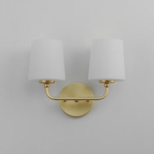 Maxim - 12092SWSBR - Two Light Wall Sconce - Bristol - Satin Brass