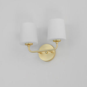 Maxim - 12092SWSBR - Two Light Wall Sconce - Bristol - Satin Brass