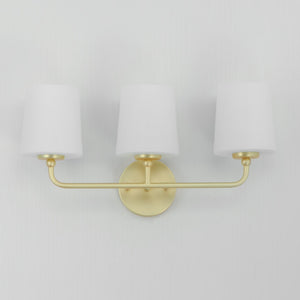 Maxim - 12093SWSBR - Three Light Bath Vanity - Bristol - Satin Brass