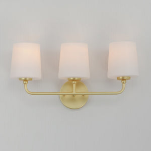 Maxim - 12093SWSBR - Three Light Bath Vanity - Bristol - Satin Brass