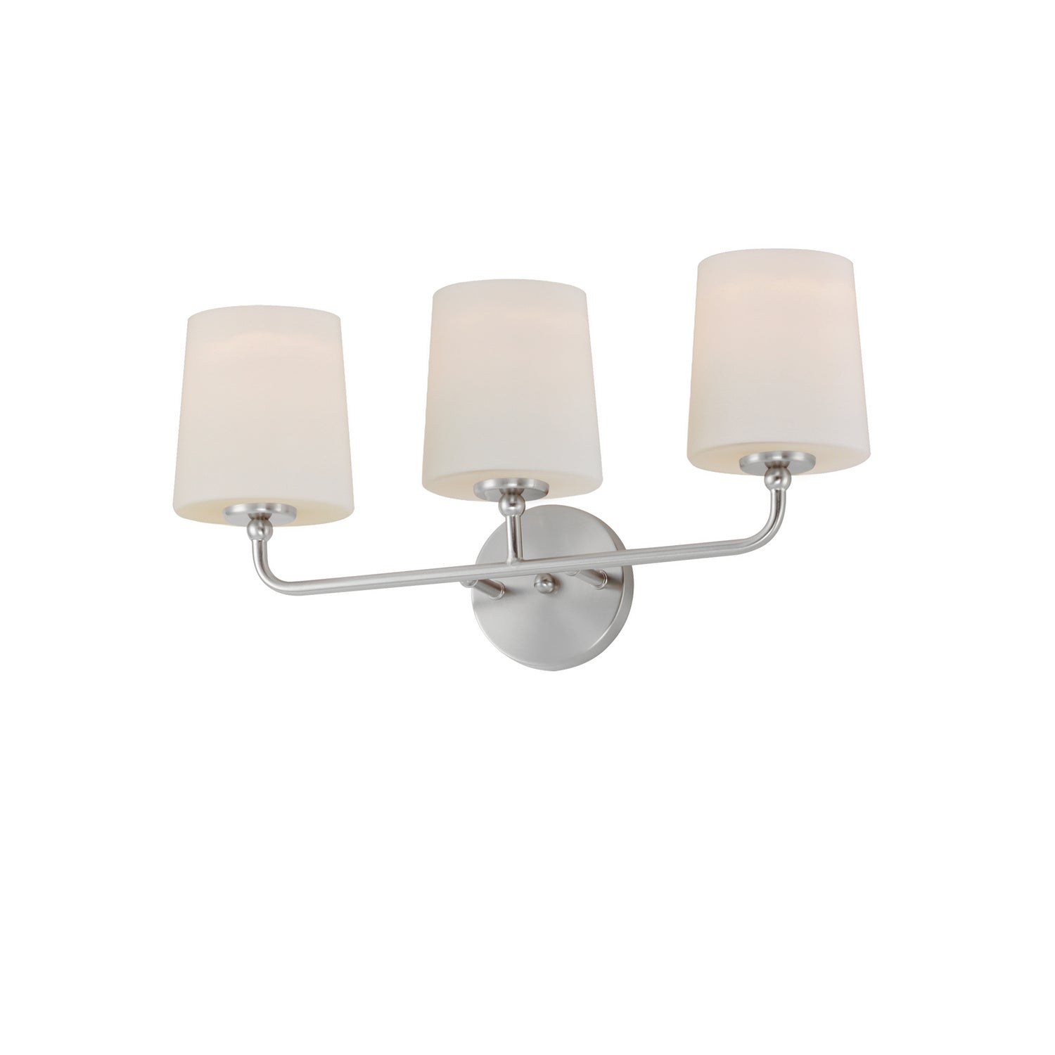 Maxim - 12093SWSN - Three Light Bath Vanity - Bristol - Satin Nickel